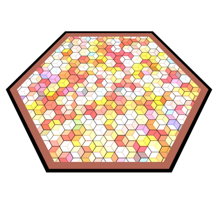 Hexagonal Spectrum geometric rug - TenStickers