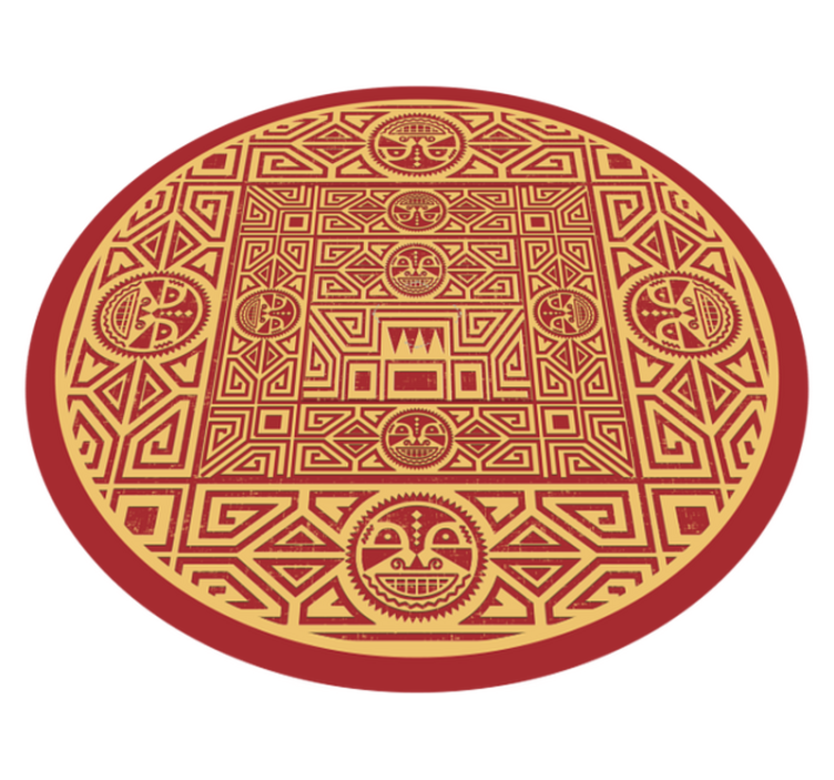 Tribal Circle mandala rug - TenStickers