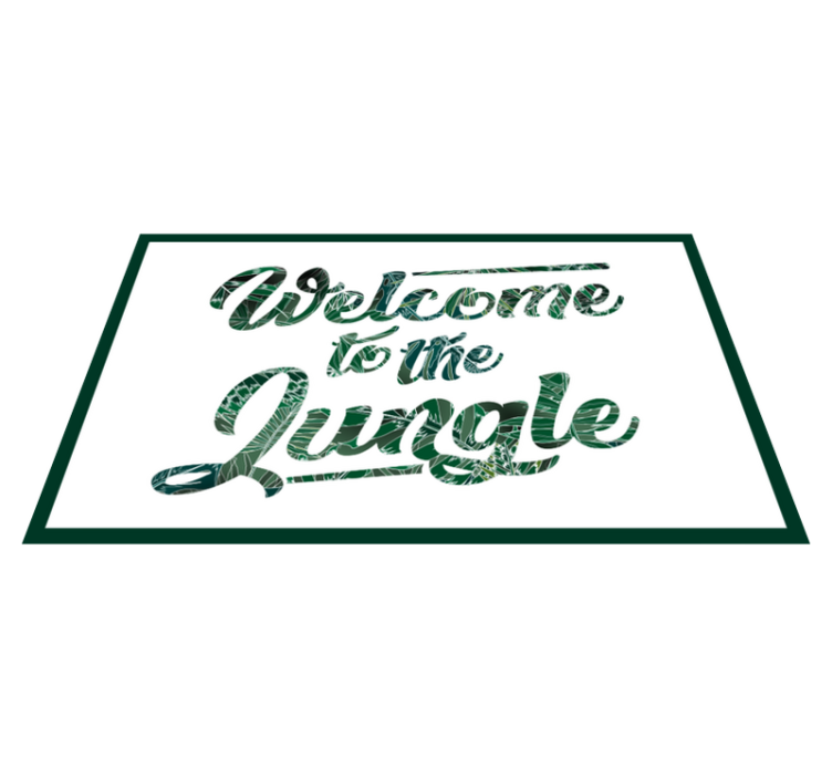 Jungle Welcome Phrase quote rug - TenStickers