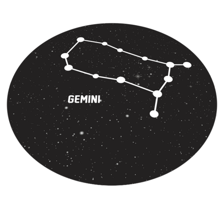 Gemini Constellation star rug - TenStickers