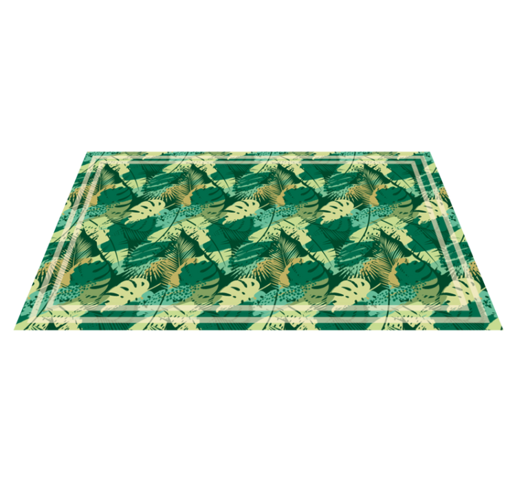 Tropical Foliage Array floral rug - TenStickers