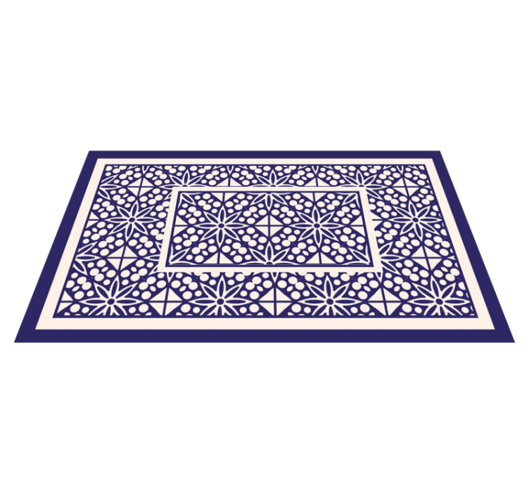 Decorative Geometric Pattern tile carpet - TenStickers