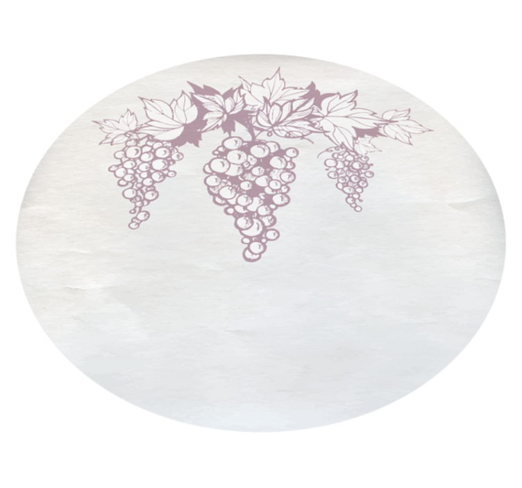 Grapes Botanical Emblem floral rug - TenStickers