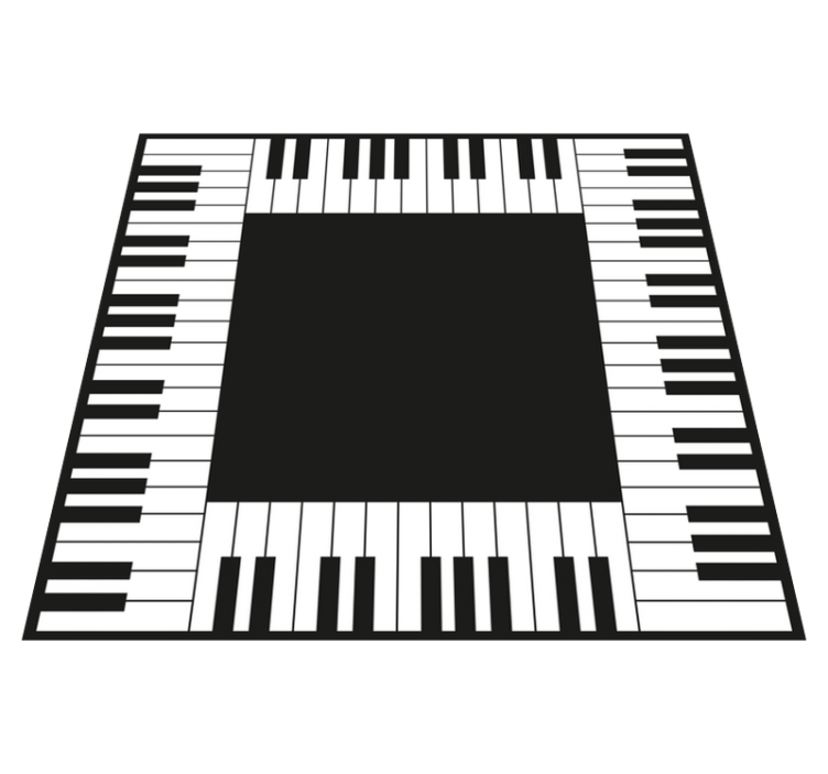 Vinyl rug kitchen piano modern rug - TenStickers