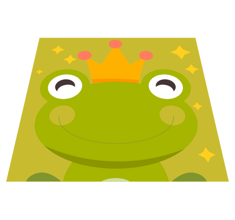 Frog Prince Cartoon kids carpet - TenStickers