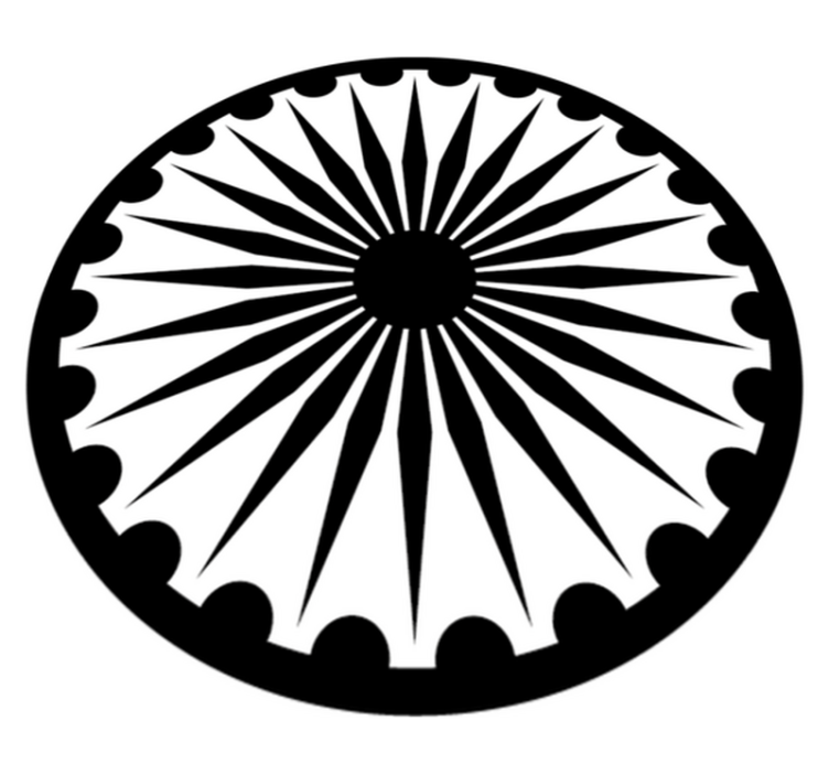 Monochrome Mandala modern rug - TenStickers