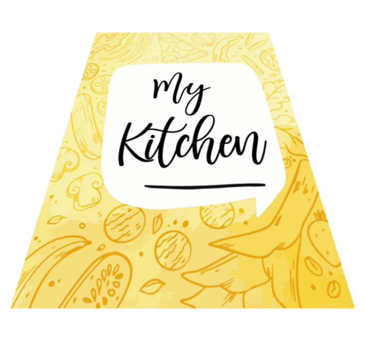 My Culinary Text kitchen mat - TenStickers