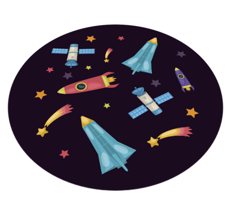 Spacecraft Exploration kids carpet - TenStickers