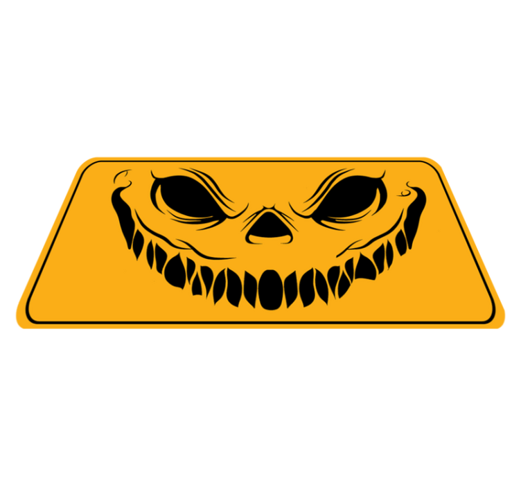 Spooky Grinning Face halloween rugs - TenStickers