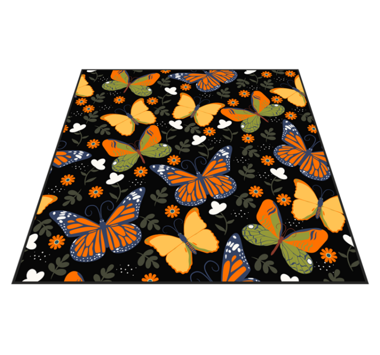 Butterfly Motif animal mat - TenStickers