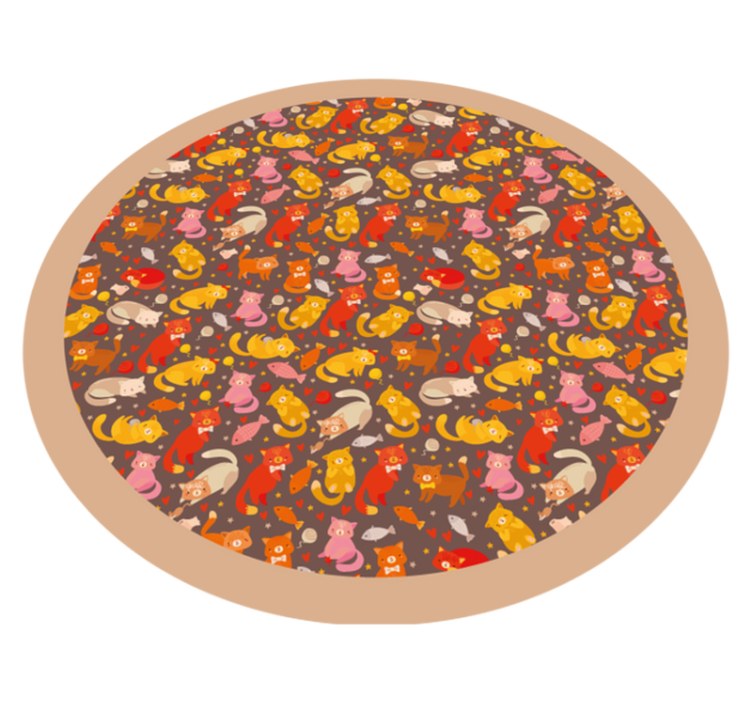 Playful Animal Pattern kids rug - TenStickers