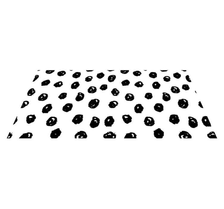black dots pattern on white background vinyl rug - TenStickers