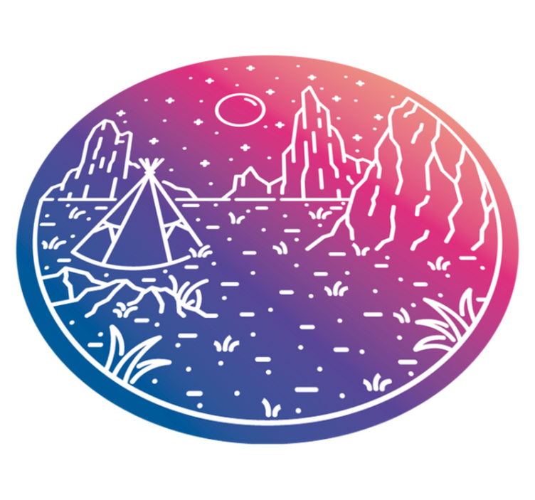 Camping Night Scene nature rug - TenStickers