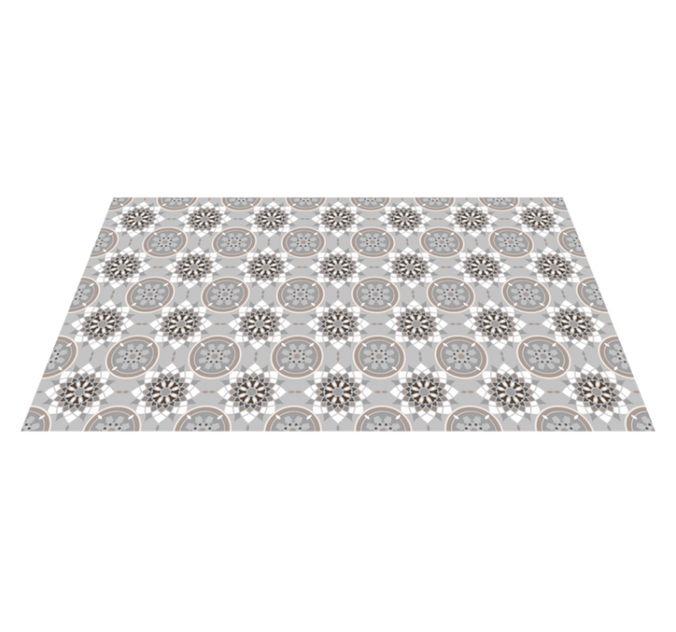 floor flower tile modern rug - TenStickers