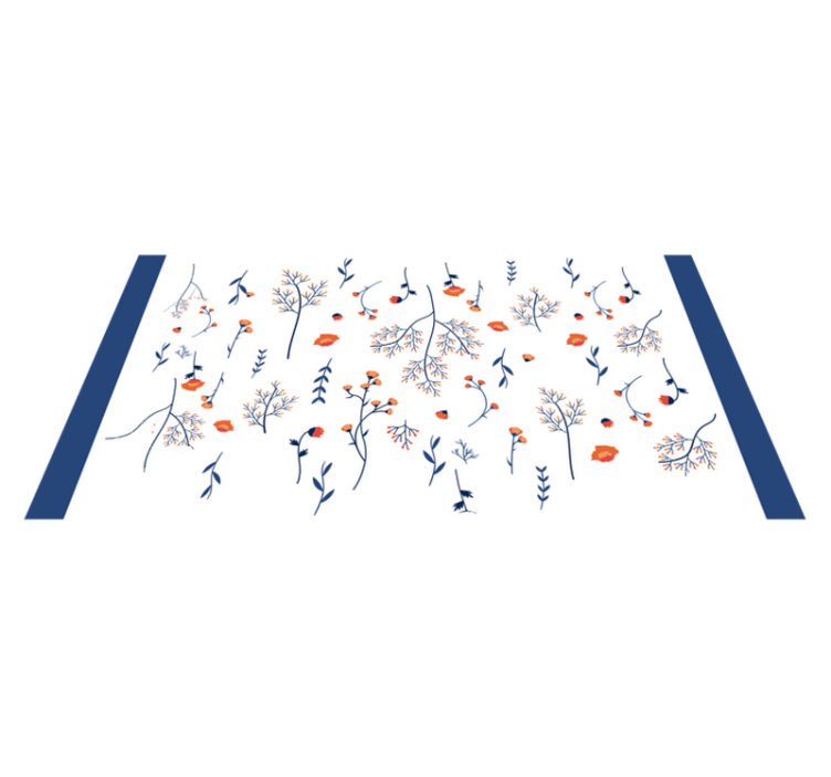 Botanical Autumn Motif floral rug - TenStickers