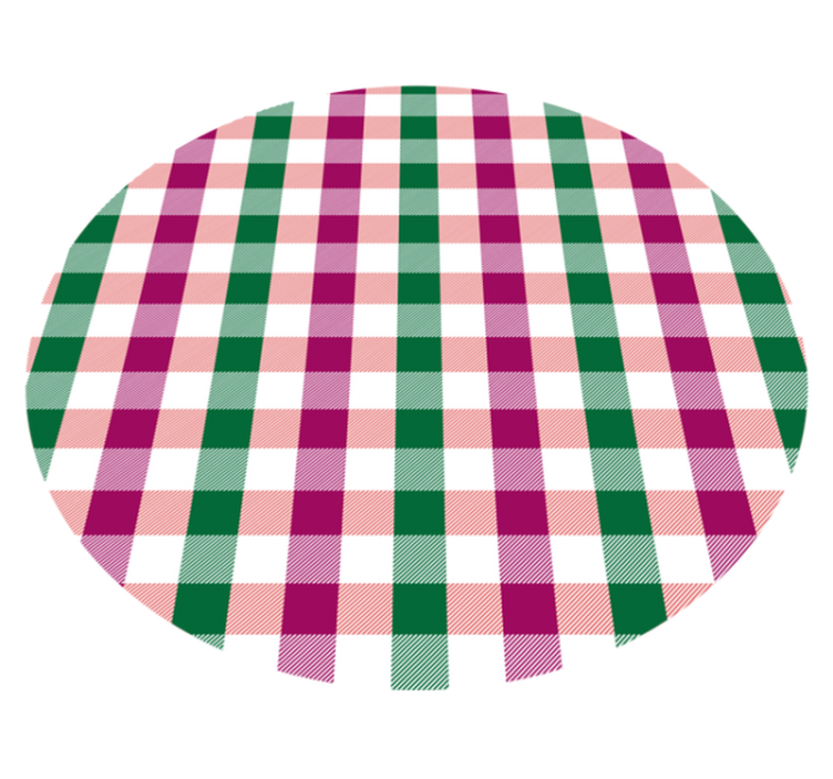 Checkered Circular Pattern stripes rug - TenStickers