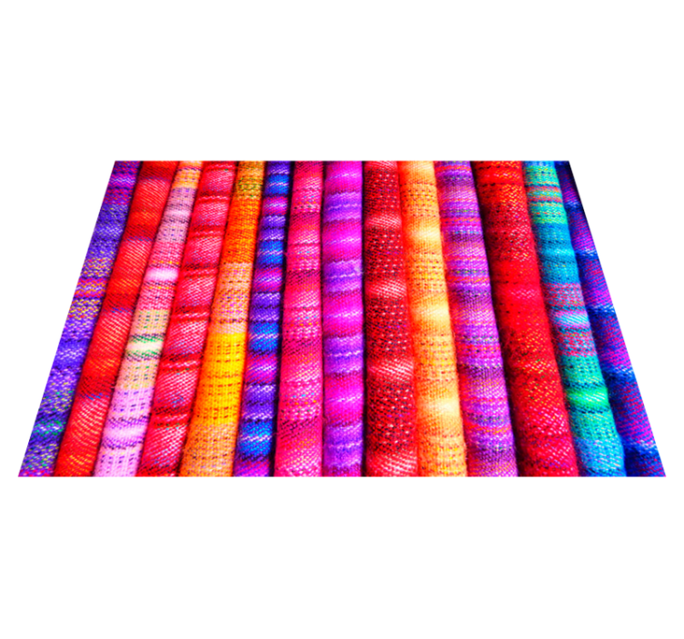 Colourful Fabric Roll stripes vinyl rug - TenStickers