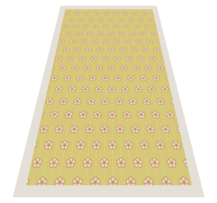 Botanical Kitchen Utensil floral rug - TenStickers