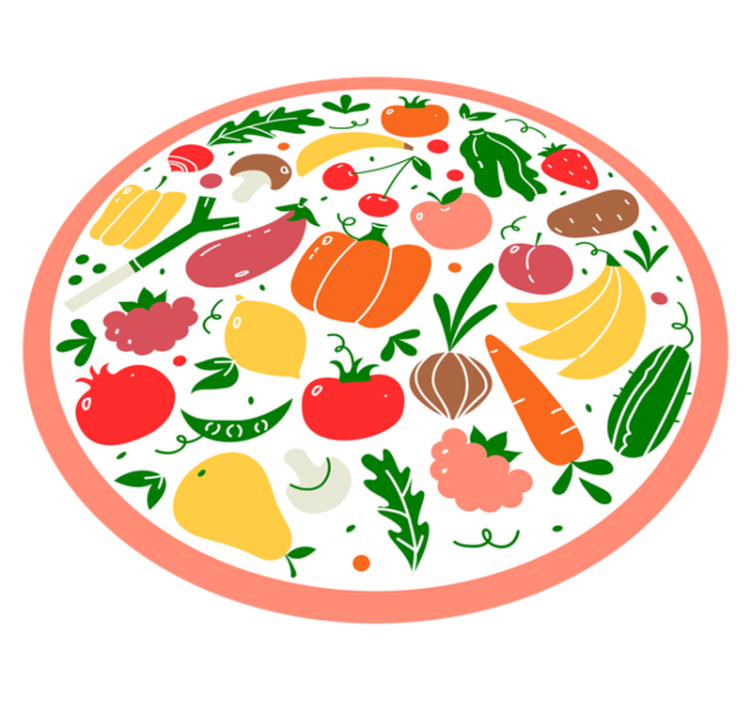 Colorful Fruit Motif floral rug - TenStickers