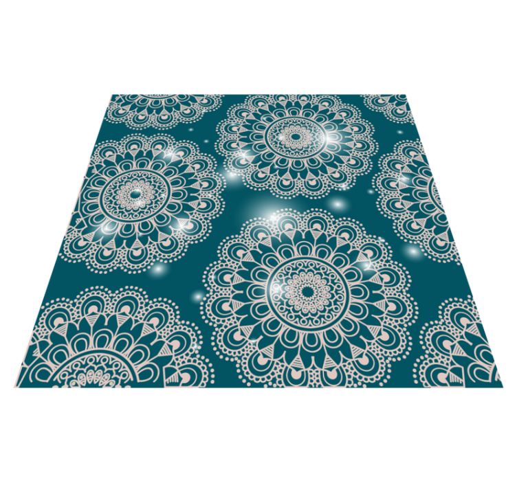 Blue magic pattern mandala rug - TenStickers