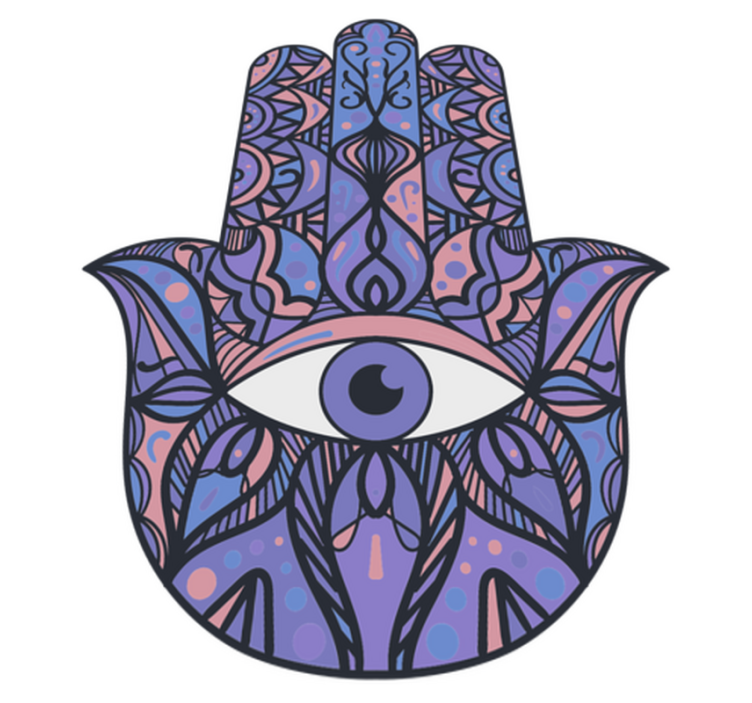 Hamsa Hand Motif mandala rug - TenStickers
