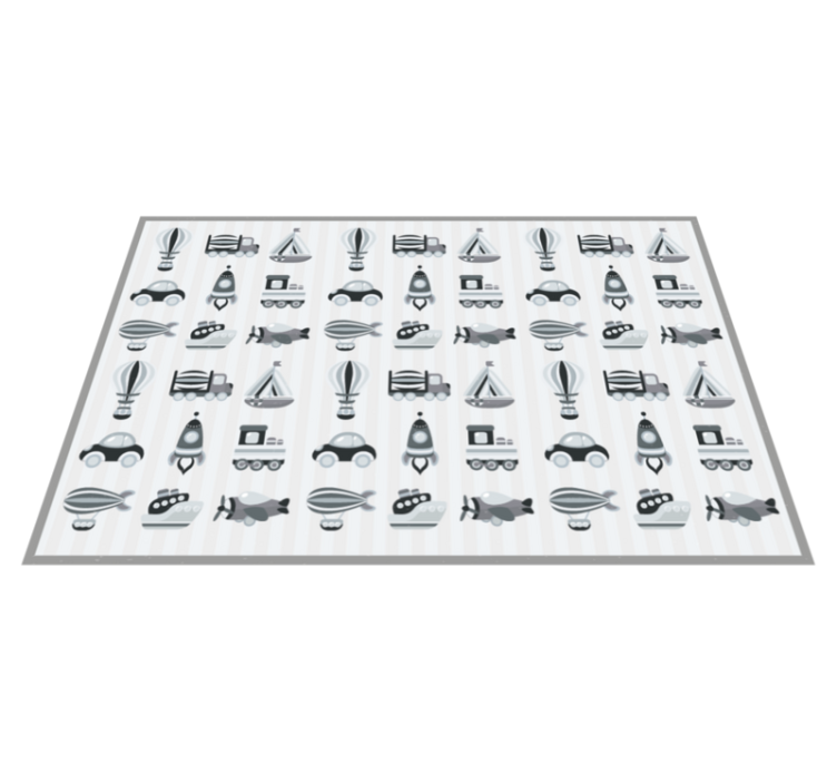 Playful Transport kids carpet - TenStickers