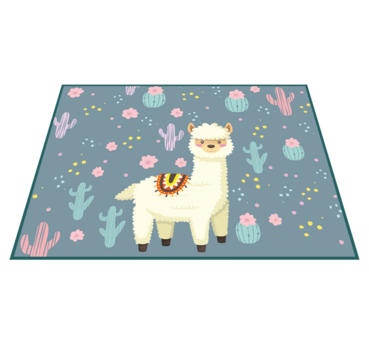 Llama Playtime kids carpet - TenStickers