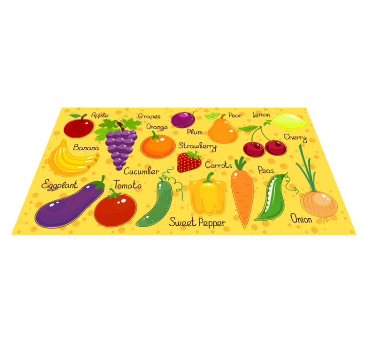Colorful Fruit Vegetables kitchen mat - TenStickers