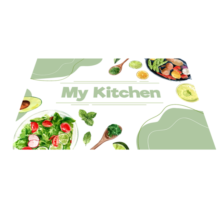 My Culinary Slice kitchen mat - TenStickers
