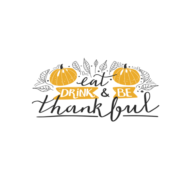 Eat Drink Thankful event carpet - TenStickers