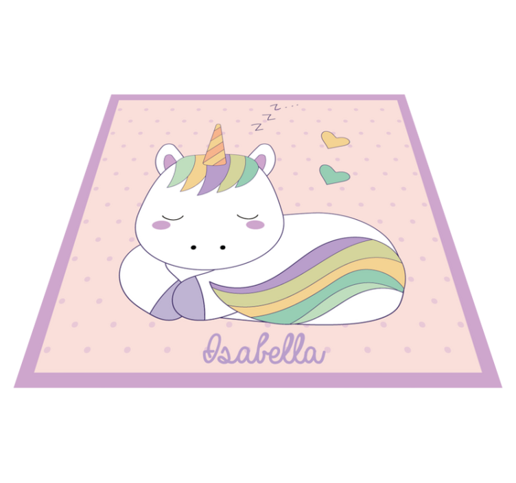 Sleepy Unicorn custom floor mat - TenStickers