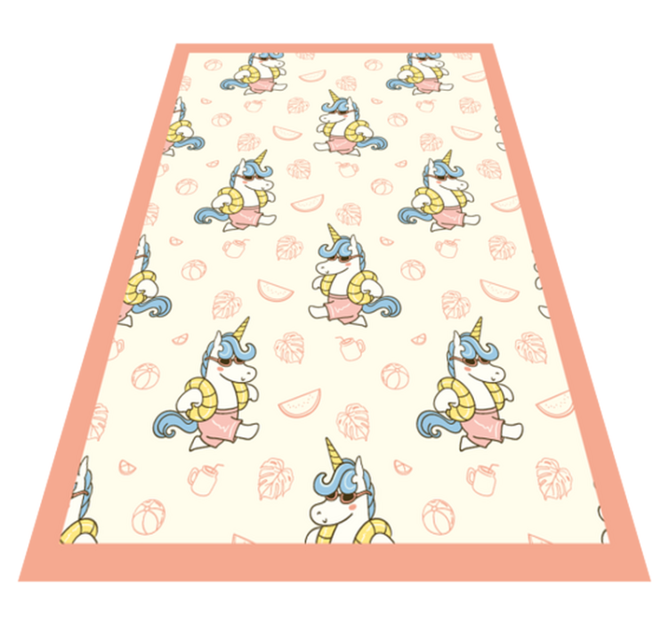 Unicorn Patterned kids carpet - TenStickers