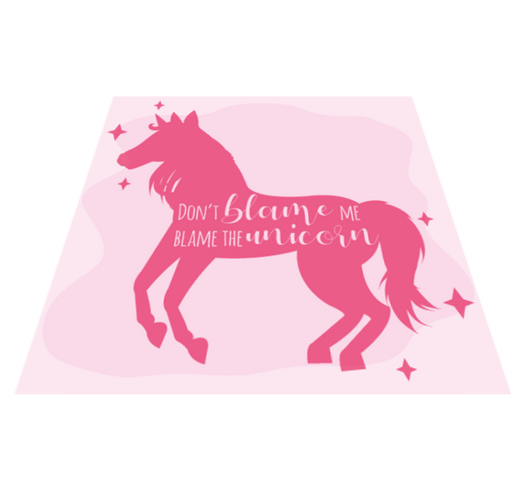 Blame the Unicorn kids carpet - TenStickers