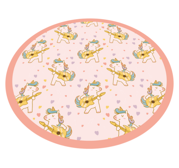 Unicorn Dance Circle kids carpet - TenStickers