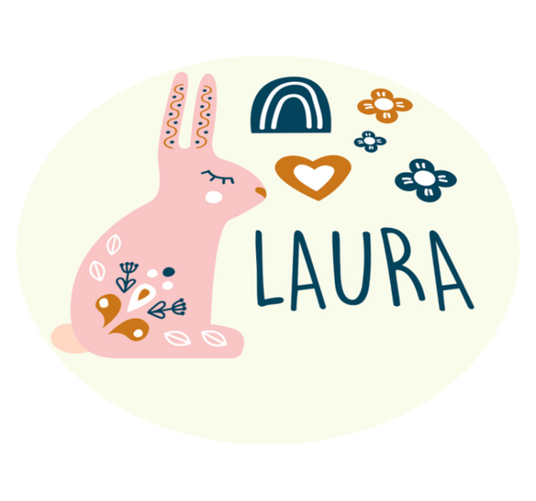 Customizable Bunny custom floor mat - TenStickers