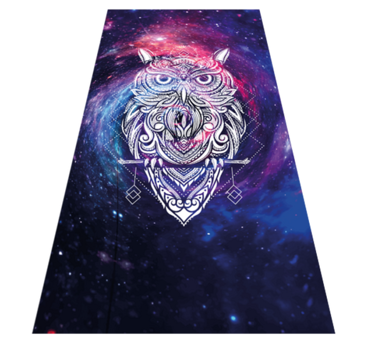 Cosmic Owl Illustration animal mat - TenStickers