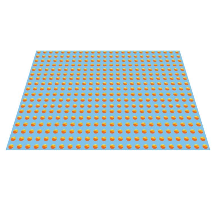 Sunshine Oranges Pattern wood effect rug - TenStickers