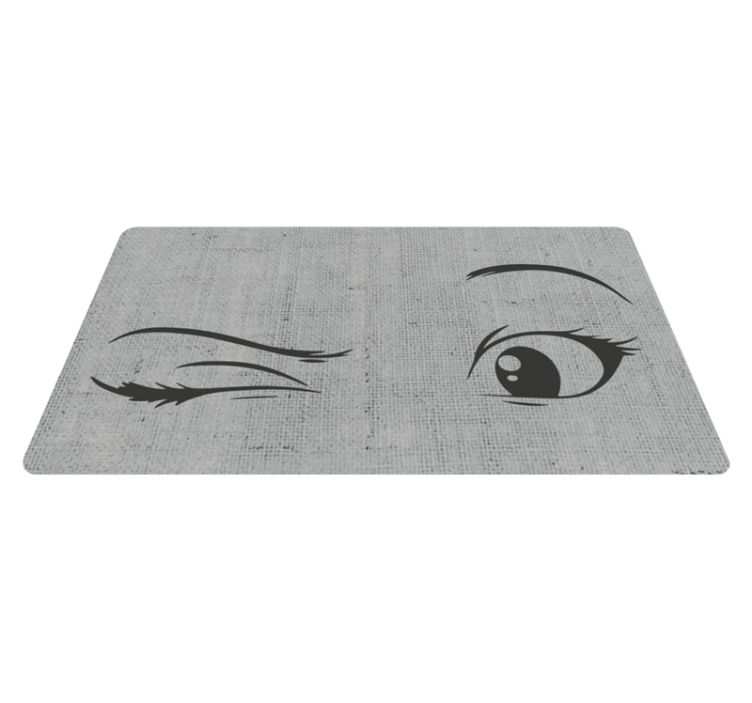 Artistic Eyeliner Sketch teenage bedroom rug - TenStickers
