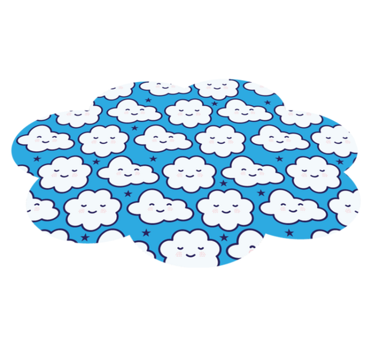 Cloudy Dreamscape nursery rug - TenStickers