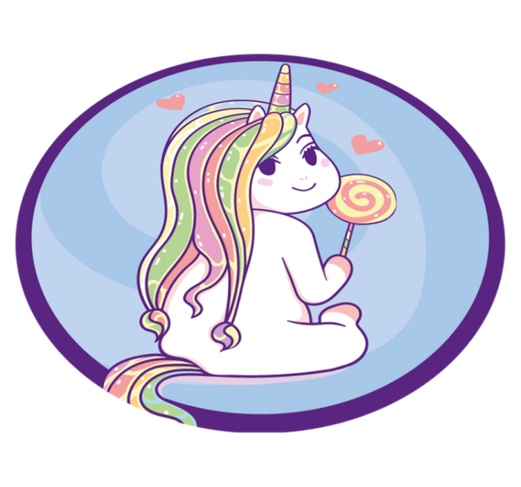 Unicorn Lollipop kids carpet - TenStickers