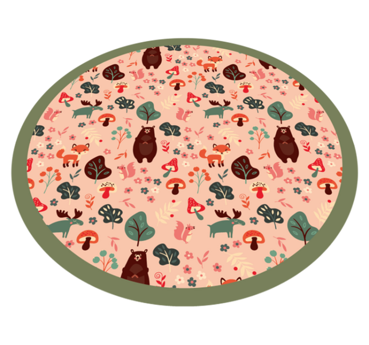 Woodland Creatures kids rug - TenStickers