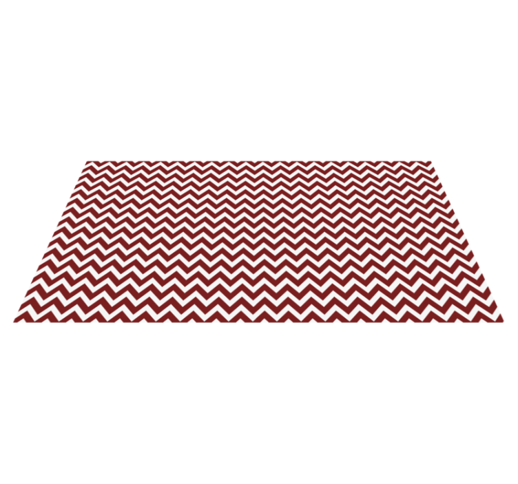 Red chevron style geometric rug - TenStickers