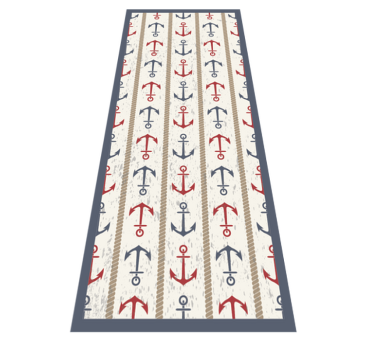Nautical Anchor Pattern minimalistic rug - TenStickers