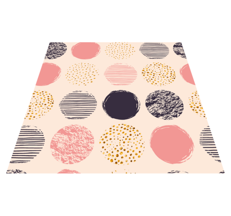 Polka Dots Ensemble geometric rug - TenStickers