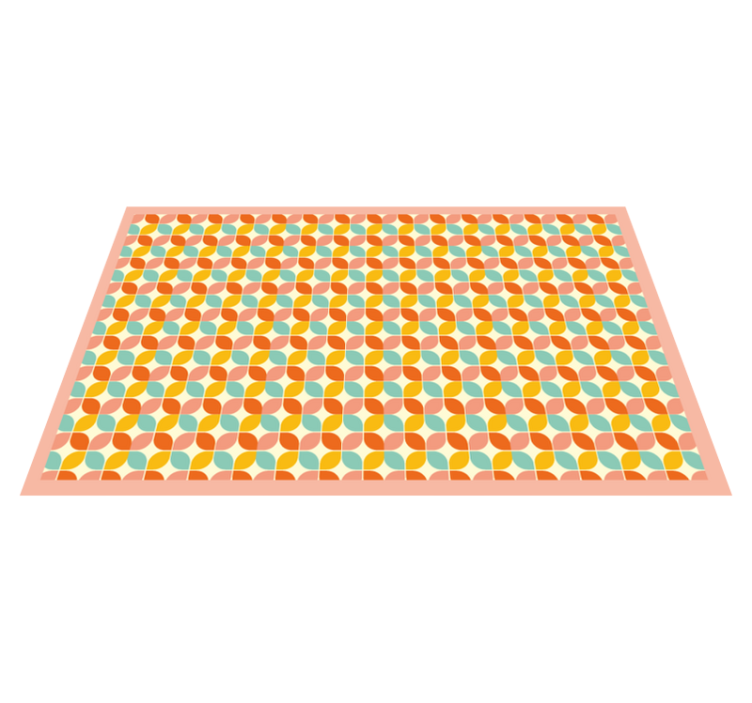 Hexagonal Geometry geometric rug - TenStickers