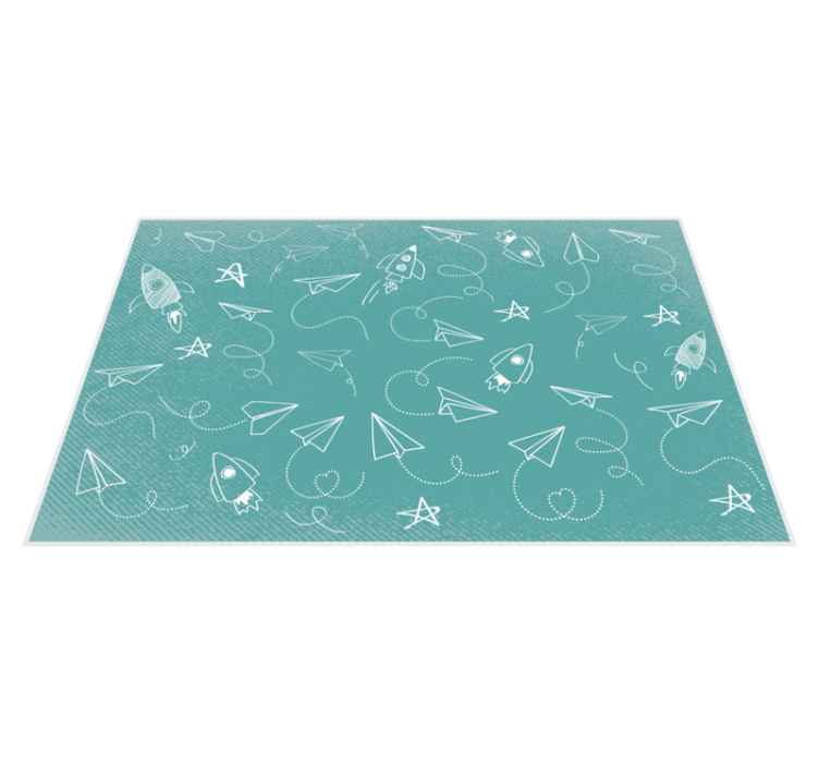 Playful Space Journey game rug - TenStickers