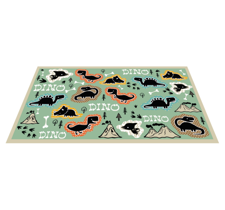 Dinosaur Playground kids rug - TenStickers