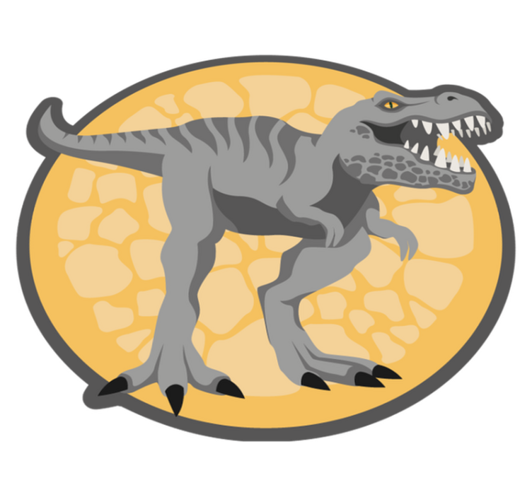 Dinosaur Circular Design kids carpet - TenStickers