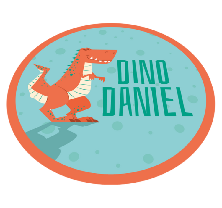 Dinosaur Customizable Circle kids rug - TenStickers