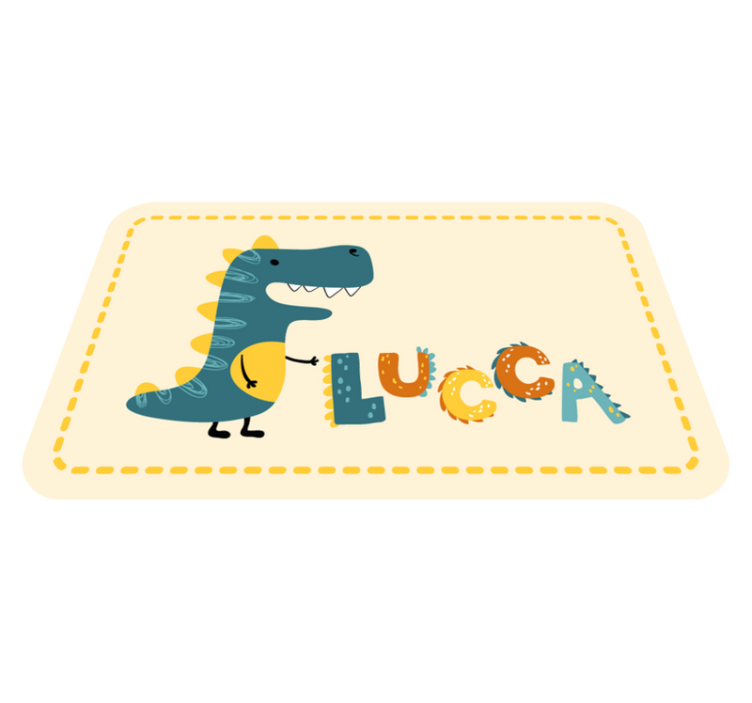 Playful Dinosaur custom floor mat - TenStickers